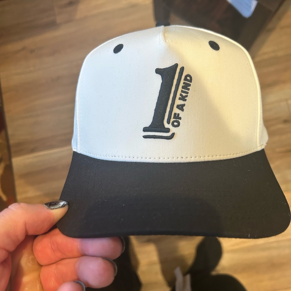 "1 of a Kind" Two-Tone Cap - White & Black